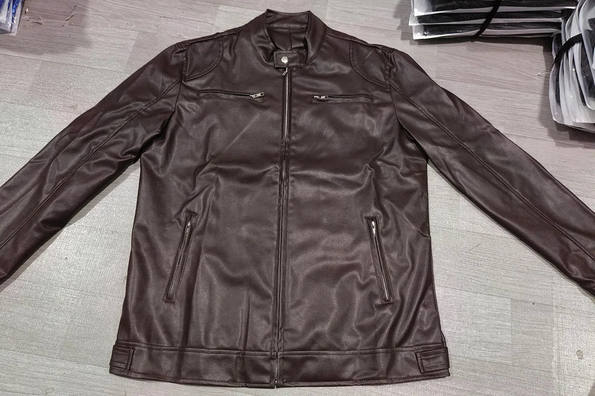 New Men's Leather Jackets Autumn Winter Slim High Quality Motorcycle PU Jacket Man Business Fleece Warm Black Leather Coats