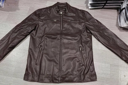 New Men's Leather Jackets Autumn Winter Slim High Quality Motorcycle PU Jacket Man Business Fleece Warm Black Leather Coats