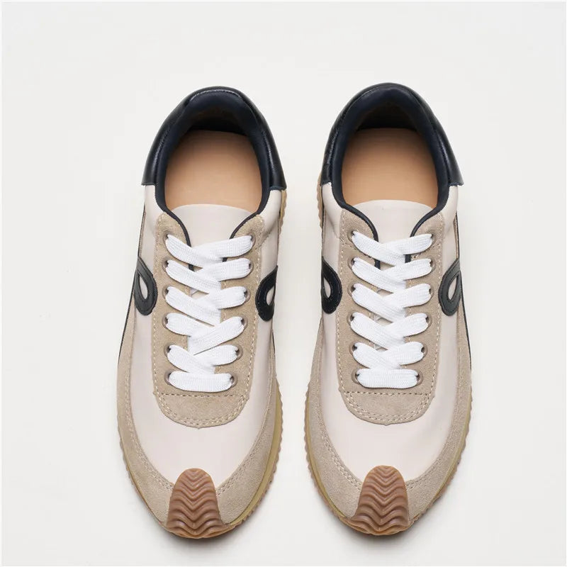 Designer High-quality Women's Leather Waffle Casual Sports German Training Forrest Gump Sneakers Ins Fashion Luxury