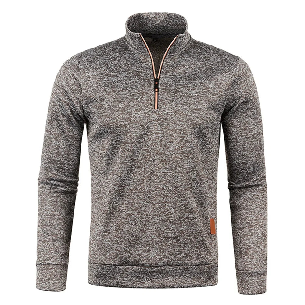 Men Sweatshirts Spring Thicker PulloverHalf Zipper Pullover for Male Hoody Man Sweatshir Autumn Solid Color Turtleneck Sweaters