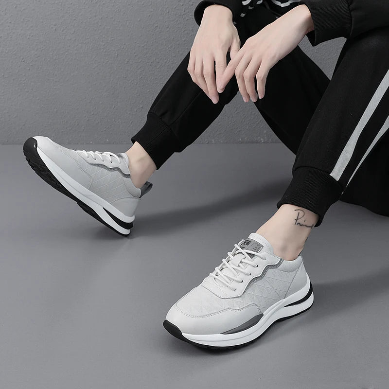 Men's leather shoes, including sports shoes, casual shoes, outdoor hiking shoes, driving shoes, and work shoes