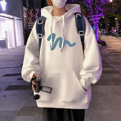 Sweater Men 2024 New Autumn and Winter Hooded American Couple Hoodies Fashion Casual Thickened Velvet Jacket Versatile Trend