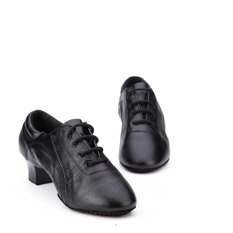 Leather Sports Shoes Perform Latin Dance Shoes For Men Bottom Female Ballroom Dancing Shoes Children Adult Ventilation Sneakers