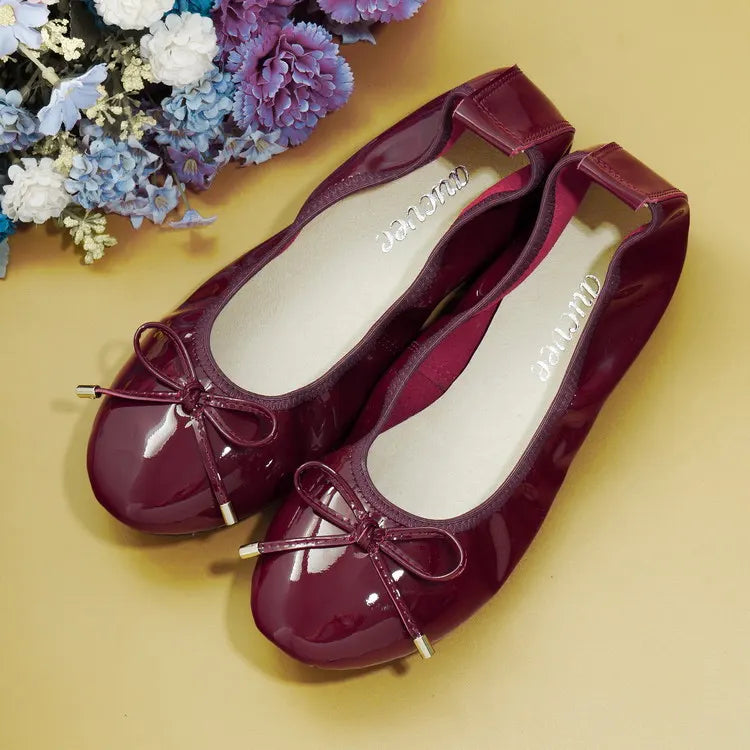 2024 Women Leather Breathable Ladies Comfortable Ballet Flats Driving Shoe Fashion Slip on Shallow Loafers Office Flat Boat Shoe