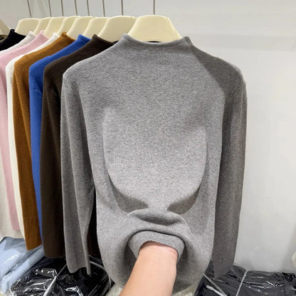 Sweater Women Autumn Winter Fashion Turtleneck Jumpers 2025 Female Long Sleeve Sweater Ladies Solid Knitted Soft Pullovers