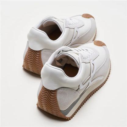 Designer High-quality Women's Leather Waffle Casual Sports German Training Forrest Gump Sneakers Ins Fashion Luxury