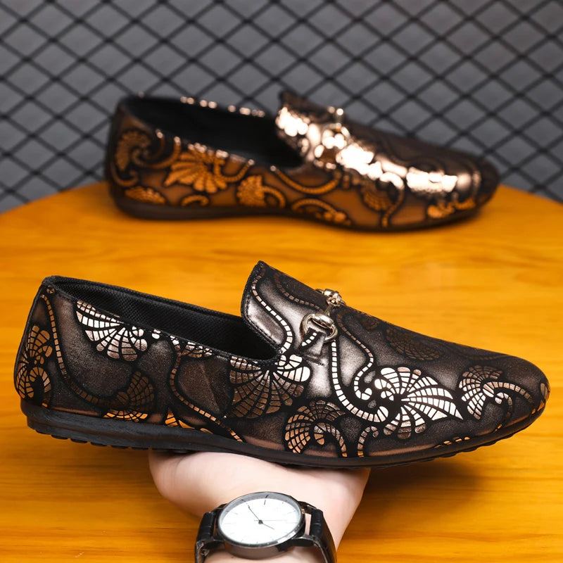 Leather Men Casual Shoes Fashion Formal Business Shoes Luxury Brand Mens Loafers Breathable Slip on Boat Driving Shoes