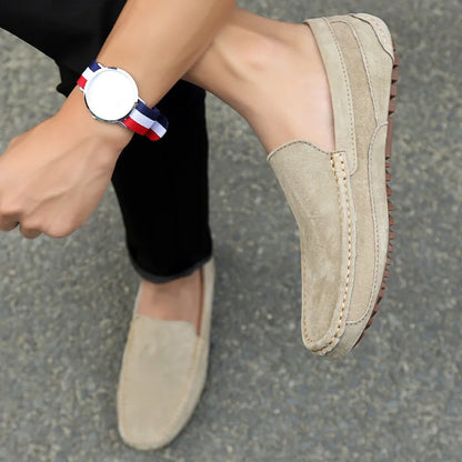 Suede Leather Man Loafers Luxury 2022 Casual Shoes For Men Boat Shoes Handmade Men Slipon Driving Shoes Male Moccasins Zapatos