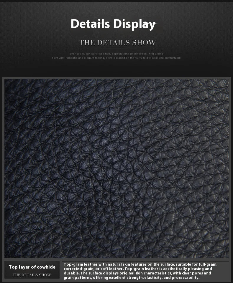 Men's Genuine Leather Baseball Cap Premium Cowhide Autumn/Winter New Style Haining Sourced with Ear Protection for Outdoor Use