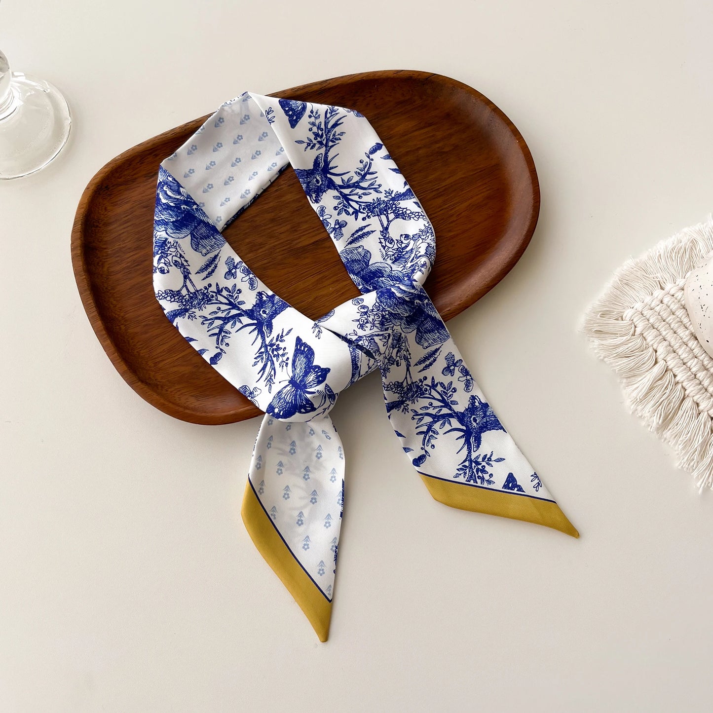 Women Silk Scarf Fashion Hair Scarf Neckerchief Hair Ties Headband Hair Ornament Female Bandana Bag Scarves