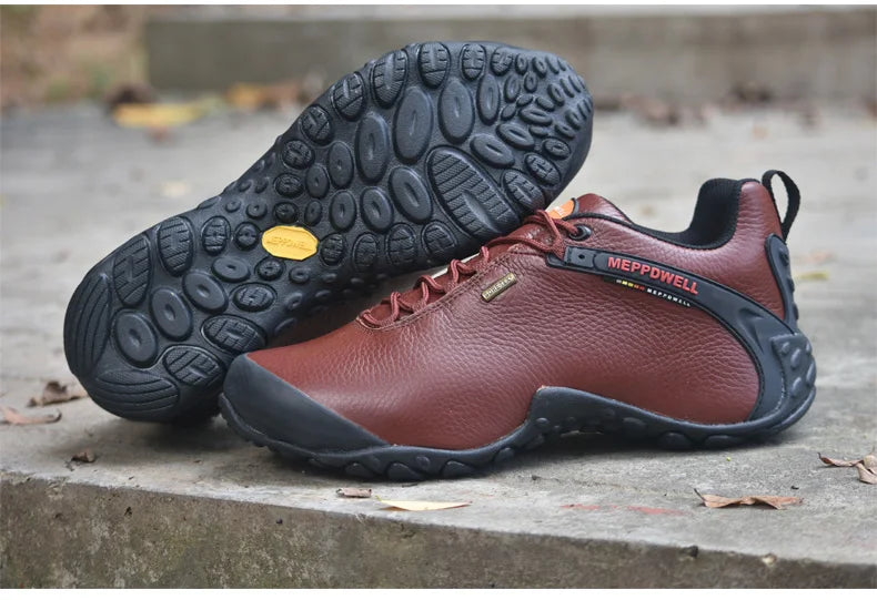 Genuine Leather Autumn Winter Men Outdoor Sneakers Casual Shoes Men's Walking Boots Climbing Shoes Flats Safety Work Shoes