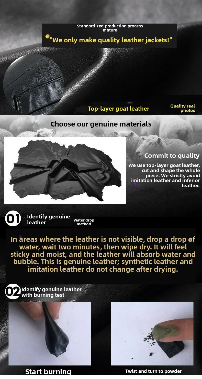 Warmth Thiened Real Leather Jaet Men's Casual Busin Sle eepskin Coat Dad Coat Loose Fit Winter Outerwear