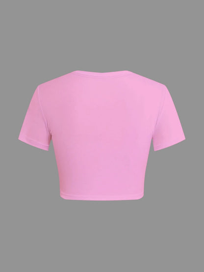 Cartoon Jack Russell Terrier women's fashion short t-shirt