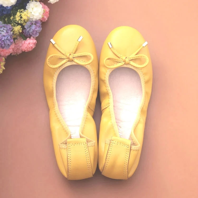 2024 Women Leather Breathable Ladies Comfortable Ballet Flats Driving Shoe Fashion Slip on Shallow Loafers Office Flat Boat Shoe
