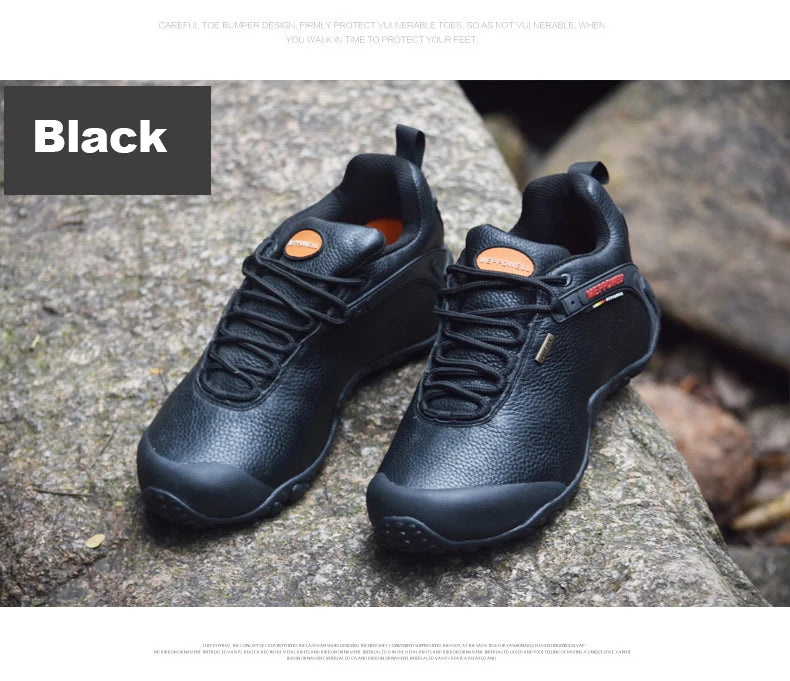 Genuine Leather Autumn Winter Men Outdoor Sneakers Casual Shoes Men's Walking Boots Climbing Shoes Flats Safety Work Shoes