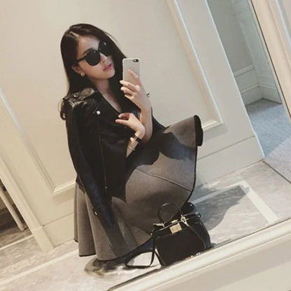 Coats Woman Spring Autumn Leather Jacket for Women New Products Korean Reviews Clothes High Quality Pretty Style Cheap Deals