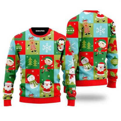 Funny 3D Christmas Swaeter Gift Santa Claus Patterned Ugly Sweater Jerseys And Sweaters Blouses For Men Women Pullover Hoodie