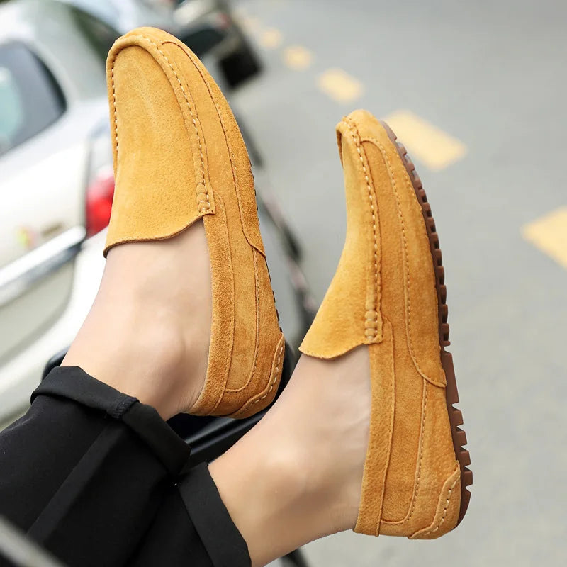 Suede Leather Man Loafers Luxury 2022 Casual Shoes For Men Boat Shoes Handmade Men Slipon Driving Shoes Male Moccasins Zapatos