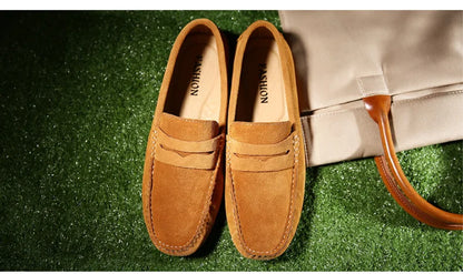 Men High Quality Leather Loafers Men Casual Shoes Moccasins Slip On Men's Flats Fashion Men Shoes Male Driving Shoes 2023