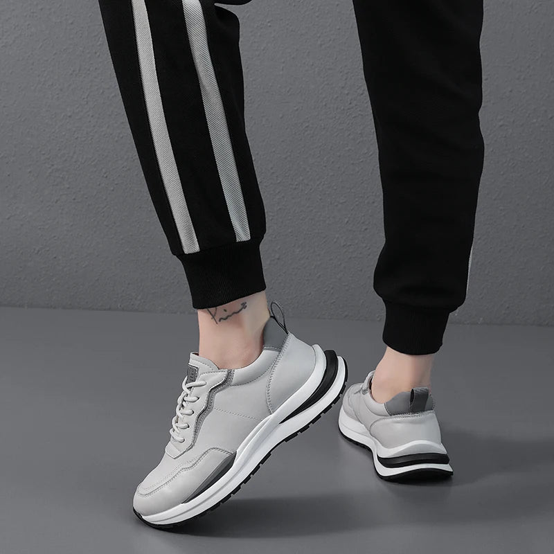 Men's leather shoes, including sports shoes, casual shoes, outdoor hiking shoes, driving shoes, and work shoes