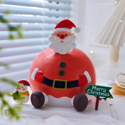 2026 New Merry Christmas Cake Toppers Cartoon Santa Claus DIY Resin Kids Xmas Party Cake Topper Gift Birthday Dessert Decoration