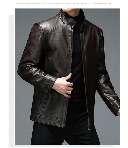 Genuine Leather Jacket Men Clothing Spring Goatskin Jackets for Man Business Casual Thin Coats Jaqueta Masculina Couro Legitimo
