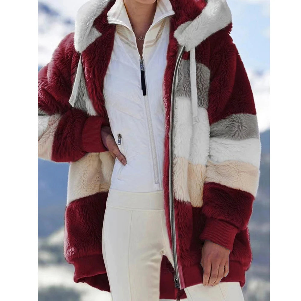 Winter Coat for Women Oversize 2025 Female Teddy Bear Coat Warm Thickening Fleece Faux Fur Coats Winter Jacket Women Plush Top