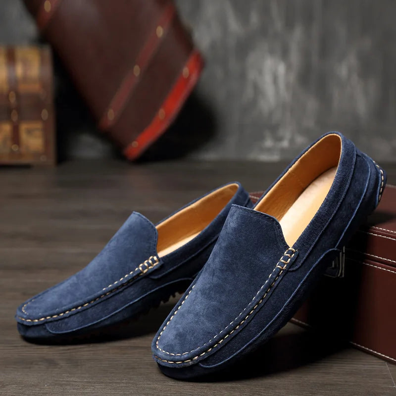 Suede Leather Man Loafers Luxury 2022 Casual Shoes For Men Boat Shoes Handmade Men Slipon Driving Shoes Male Moccasins Zapatos