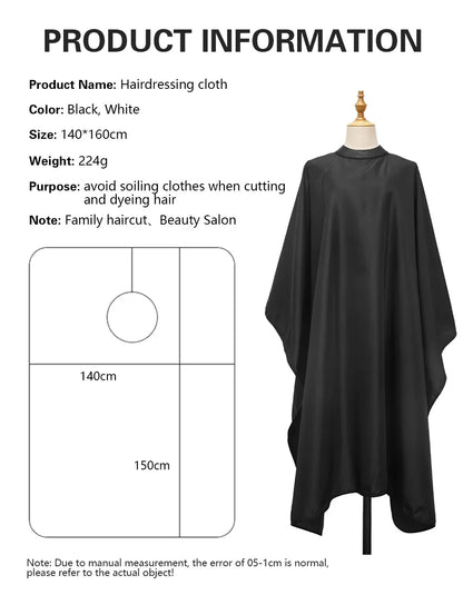Professional Barber Cape Hair Cutting Cape Waterproof Silicone Collar Transparent Anti Static Salon Cape Eagle Shawl Style