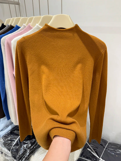 Sweater Women Autumn Winter Fashion Turtleneck Jumpers 2025 Female Long Sleeve Sweater Ladies Solid Knitted Soft Pullovers