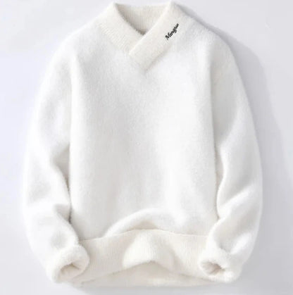 Sweaters men winter korean style mens warm sweater V-neck men sweaters autumn Men's wool pullovers men full size M-XXXL