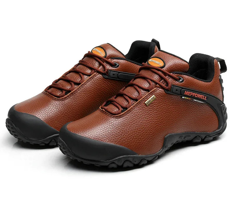 Genuine Leather Autumn Winter Men Outdoor Sneakers Casual Shoes Men's Walking Boots Climbing Shoes Flats Safety Work Shoes