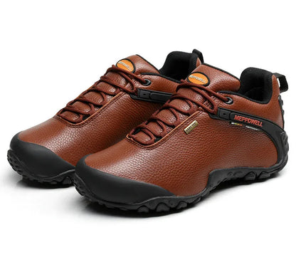 Genuine Leather Autumn Winter Men Outdoor Sneakers Casual Shoes Men's Walking Boots Climbing Shoes Flats Safety Work Shoes