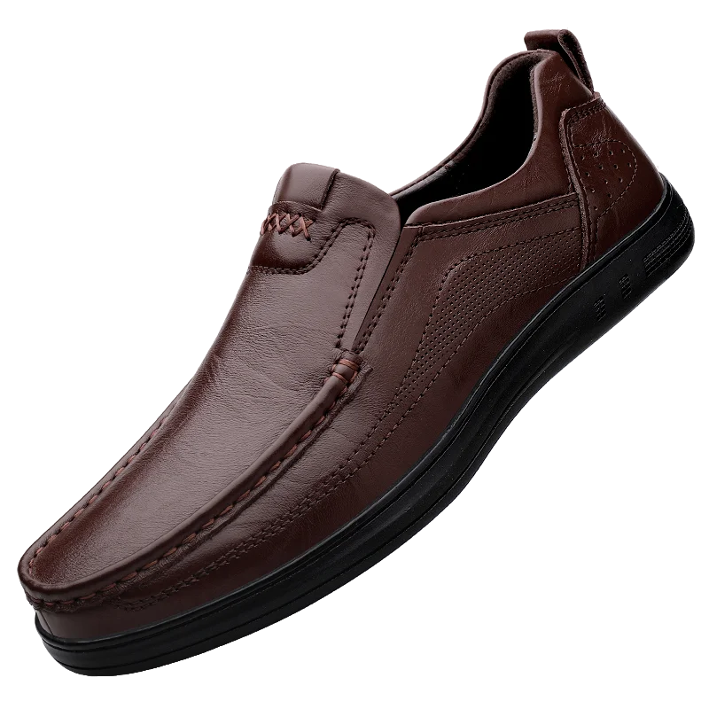 Italian High-quality Men's Genuine Leather Shoes Fashionable Loafers Men's Work Business Shoes Interview Formal Shoes