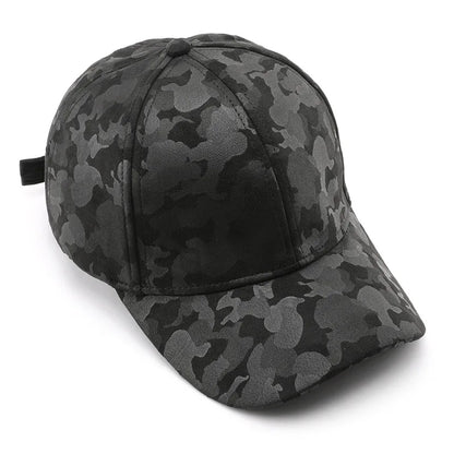 Leather Suede PU Camouflage Baseball Cap Men and Women Autumn Winter Hip Hop Adjustable Outdoor Snapback Hat