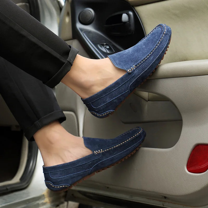 Suede Leather Man Loafers Luxury 2022 Casual Shoes For Men Boat Shoes Handmade Men Slipon Driving Shoes Male Moccasins Zapatos