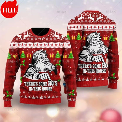 Merry Christmas 3D Printed Sweatshirts Santa Claus Graphic Christmas Sweater Men Fashion Ugly Christmas Sweater New In Sweaters