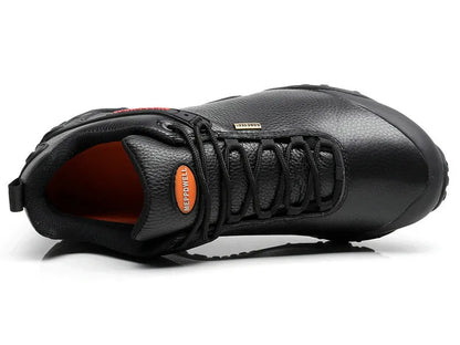 Genuine Leather Autumn Winter Men Outdoor Sneakers Casual Shoes Men's Walking Boots Climbing Shoes Flats Safety Work Shoes