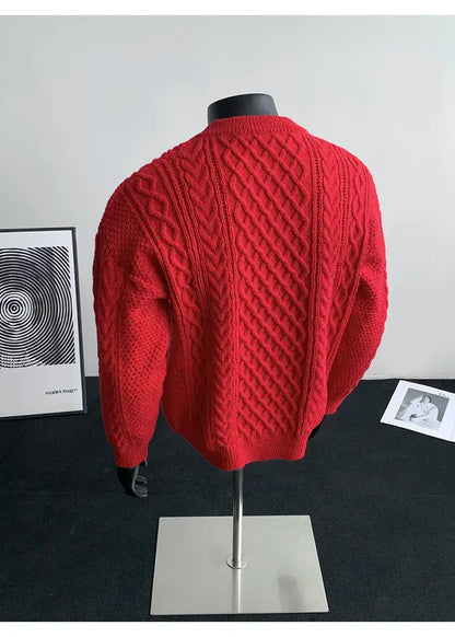 Cozy Winter Jumper Unisex Oversized Christmas Sweater Men Women Soft Casual Knit Pullover Long Sleeve Top for Cold Weather M-3XL