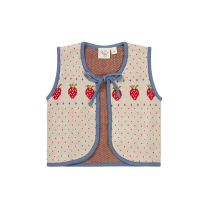 2025 New Winter Strawberry Sweater Boys Girl New Cardigan Jacket Children Clothes Baby Knitwear Cotton Kid Boys Sweaters