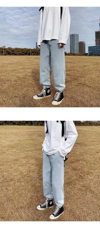 Winter Jeans Men Warm Joggers Jeans Harem Pants Thickdenim Pants men sweatpants elastic jean for men pants male jeans