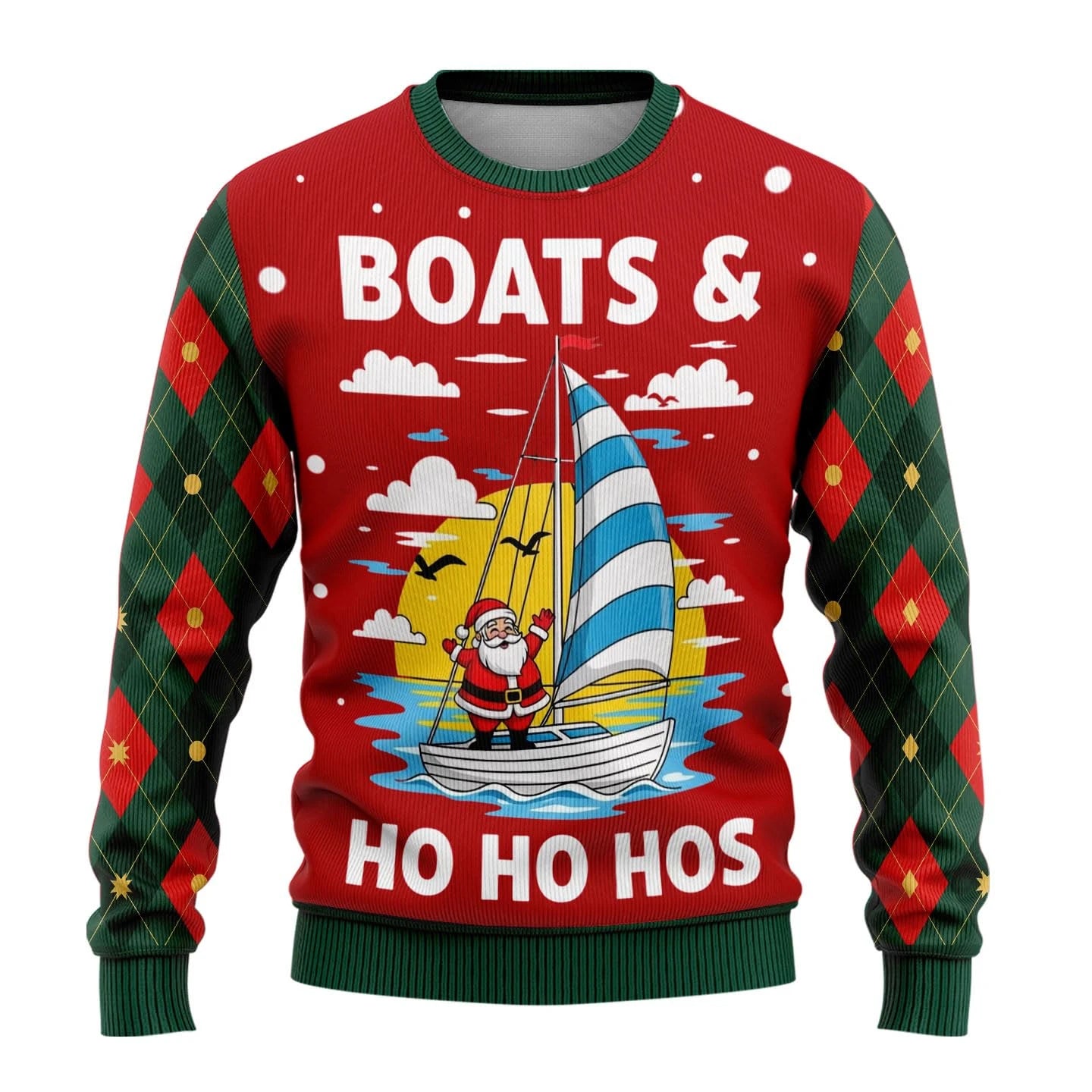 Hilarious Ugly Christmas Sweaters For Women Funny Santa Claus Beer Sweater Joke Unisex Spandex Blend Christmas Jumper Set Tops