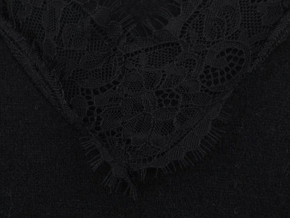 2025 Winter New Women's Sweet and Alluring Fashion V-neck Lace-trimmed Loose Long-sleeved Knit Sweater