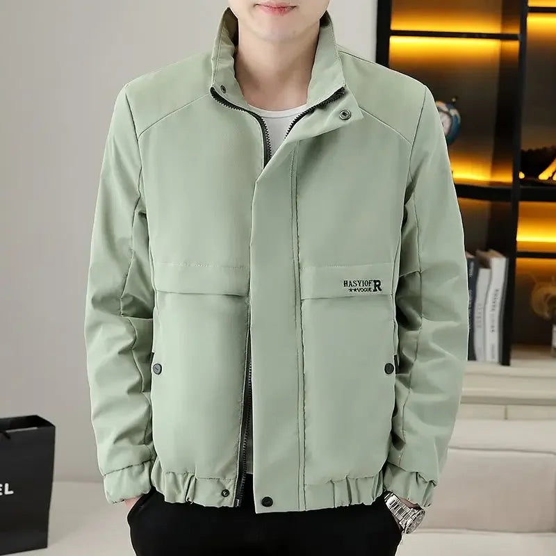 Winter Coat for Men Warm Thick Fleeced Casual Fast Delvery Vintage Quilted Padded Jacket Man High Quality New In Joker Work Cold