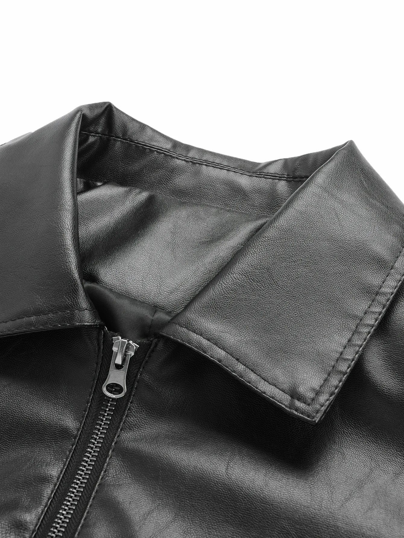 Men's Leather Jacket with a Lapel, Windproof and Warm, with Excellent Texture, Suitable for Workplace Commuting, Daily Shopping, Weekend Trips, Casual Gatherings with Friends, Autumn and Winter Styles, Short Trips