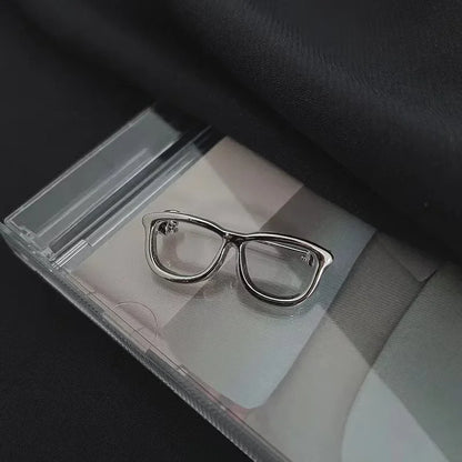 High-end Suit Accessories Buckle Mini Glasses Brooch for Women A Must-Have Accessory Ins Trendy Personality Funny Pin Collar Pin