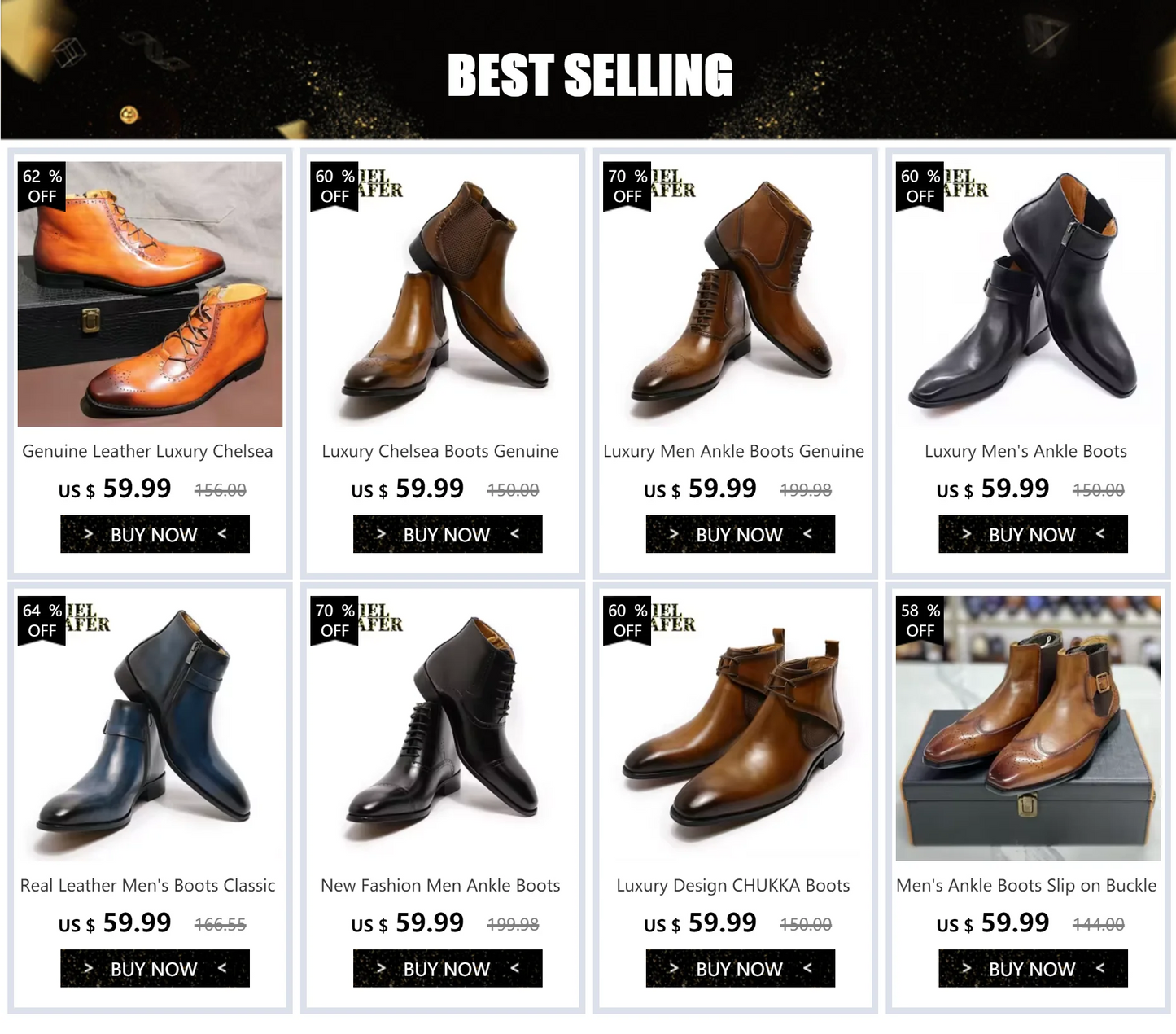 Men's Genuine Leather Non-Slip Flat Loafers Handmade Metal Buckle Glossy Pointed Banquet Wedding Party Formal Shoes