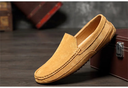 Suede Leather Man Loafers Luxury 2022 Casual Shoes For Men Boat Shoes Handmade Men Slipon Driving Shoes Male Moccasins Zapatos