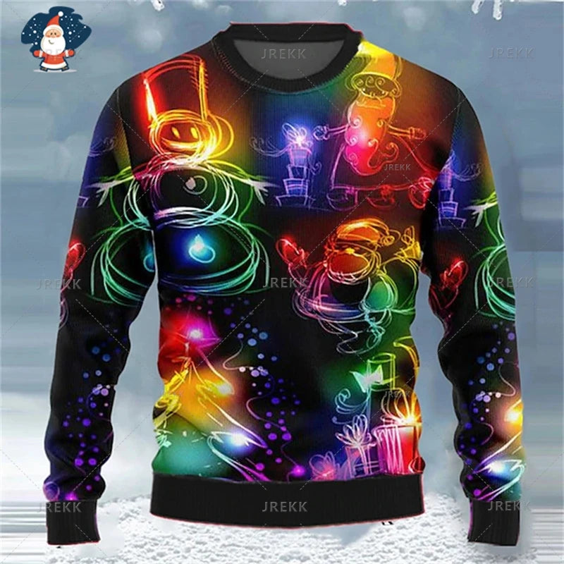 Merry Christmas Sweatshirts Mens Ugly Christmas Sweater Funny Fashion New In Sweaters Women Ugly Sweaters Christmas Jumpers Men