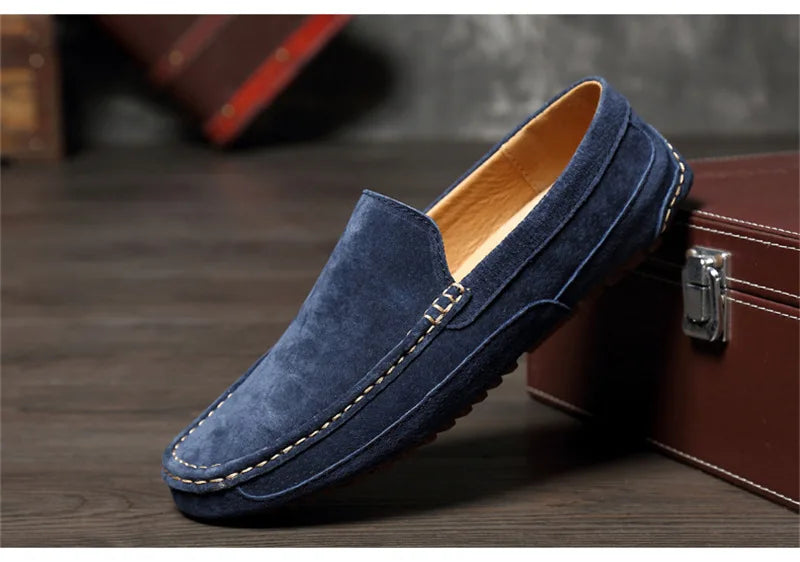 Suede Leather Man Loafers Luxury 2022 Casual Shoes For Men Boat Shoes Handmade Men Slipon Driving Shoes Male Moccasins Zapatos